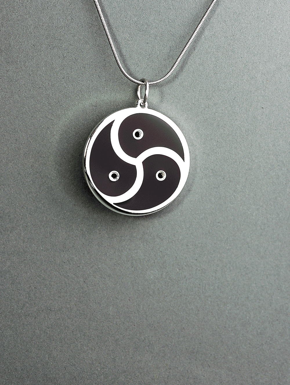 BDSM Triskelion Steel Medallion - Satanme