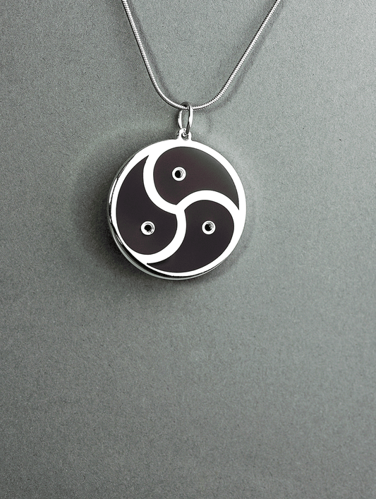 BDSM Triskelion Steel Medallion - Satanme