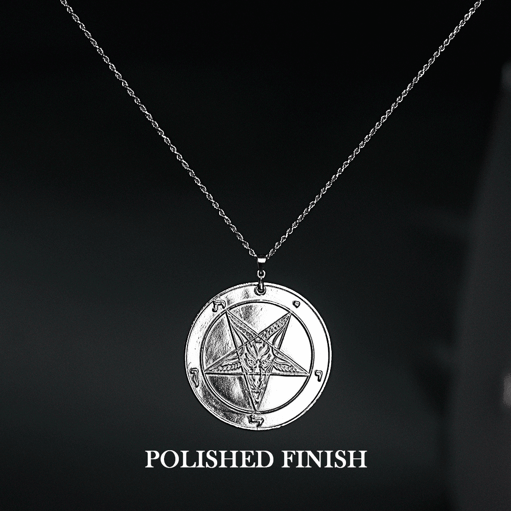 999 Fine Silver Baphomet Medallion - Satanme