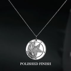999 Fine Silver Baphomet Medallion - Satanme