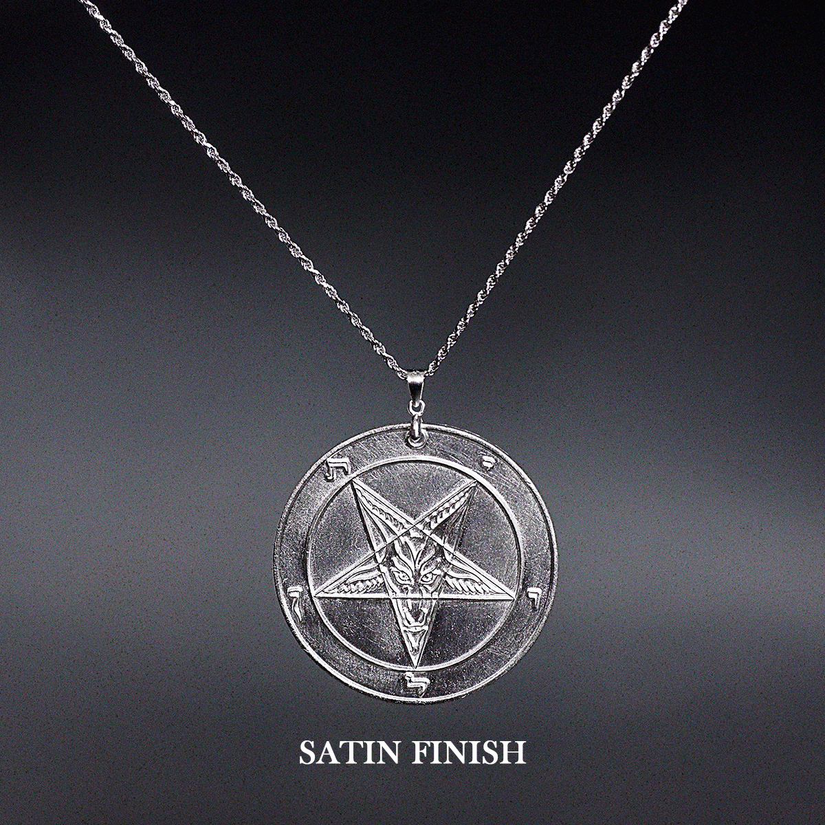 999 Fine Silver Baphomet Medallion - Satanme