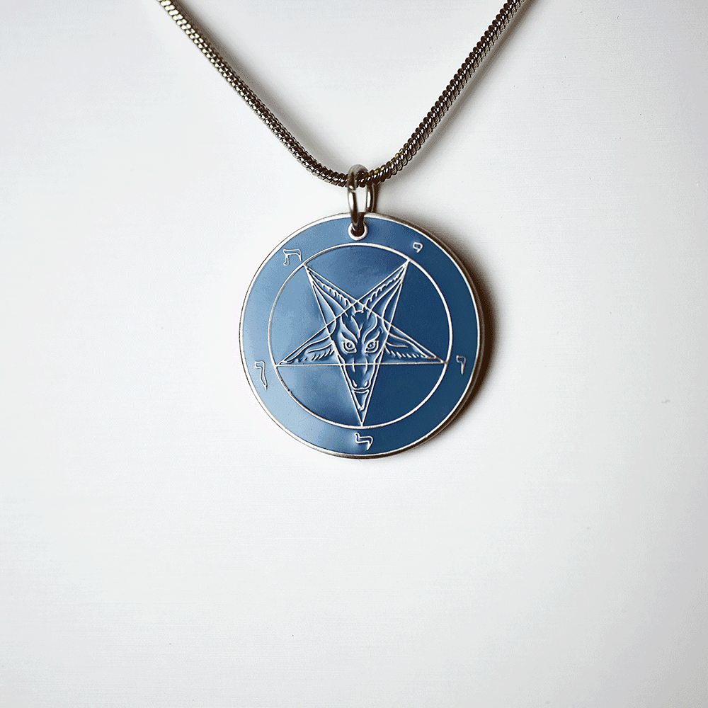 1.25 inch Baphomet Medallion - Hell Forged Steel - Satanme