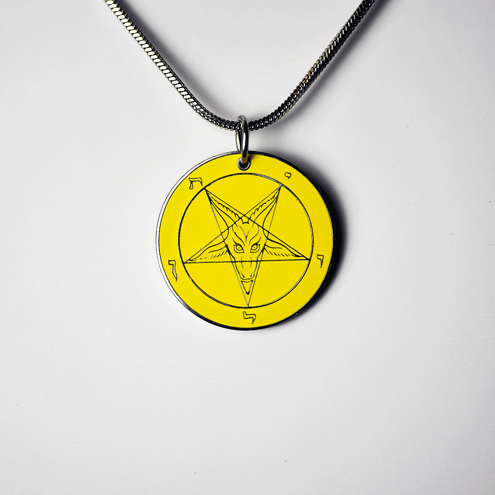 1.25 inch Baphomet Medallion - Hell Forged Steel - Satanme
