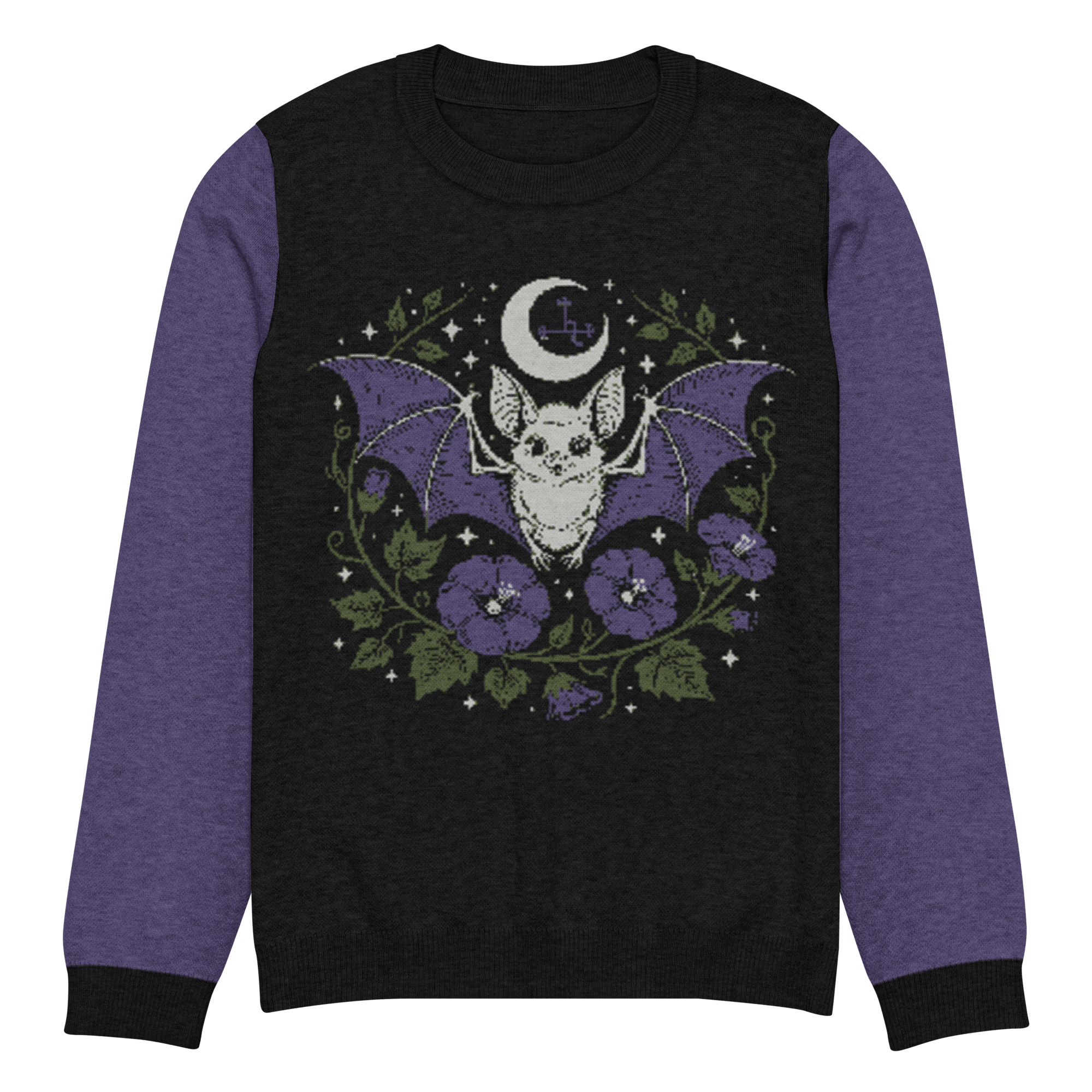 Bat & Bloom Knitted Sweater - Satanme
