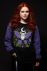 Bat & Bloom Knitted Sweater - Satanme