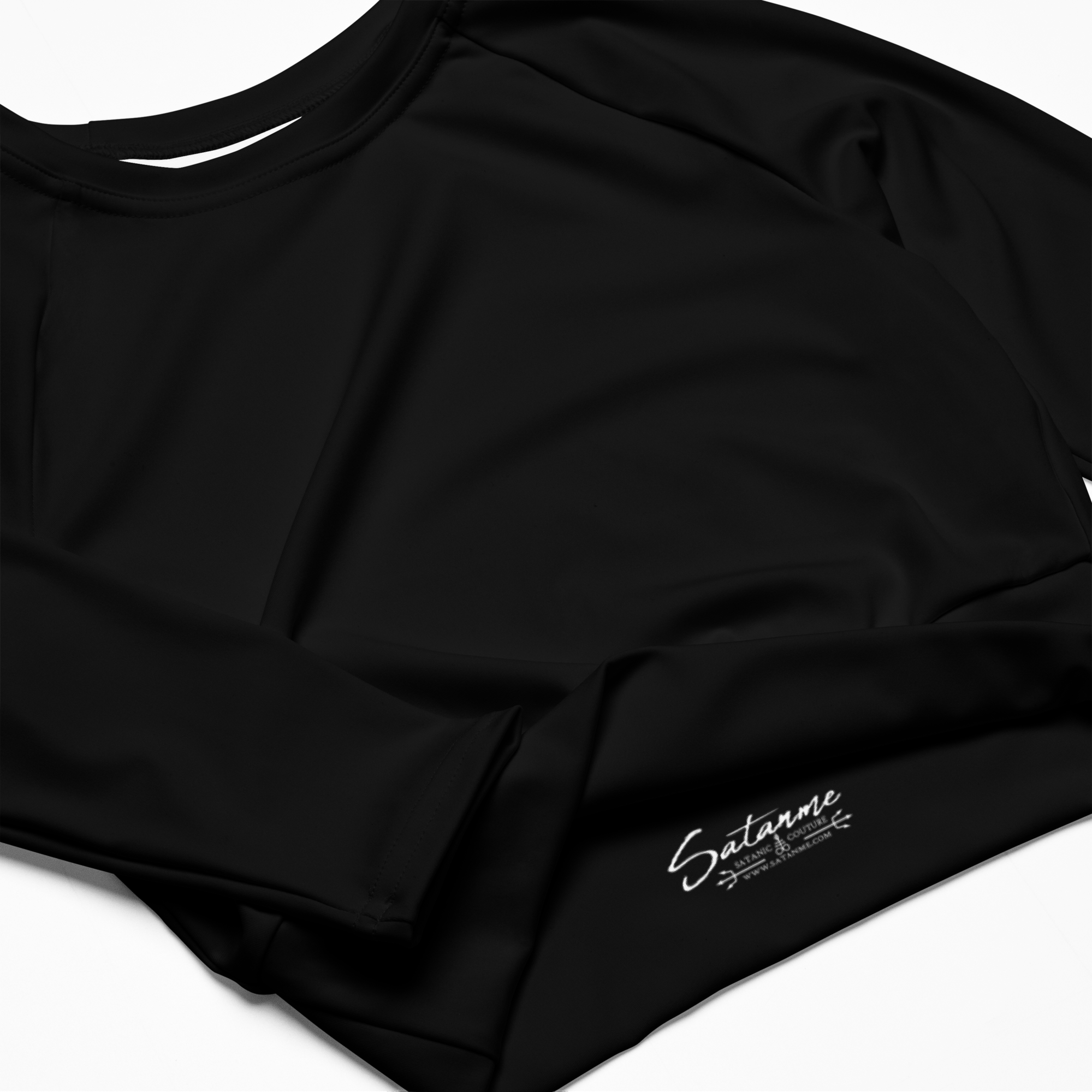 Bat & Bloom Long Sleeve Crop Top - Satanme