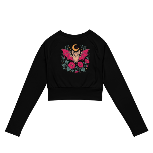 Bat & Bloom Long Sleeve Crop Top - Satanme