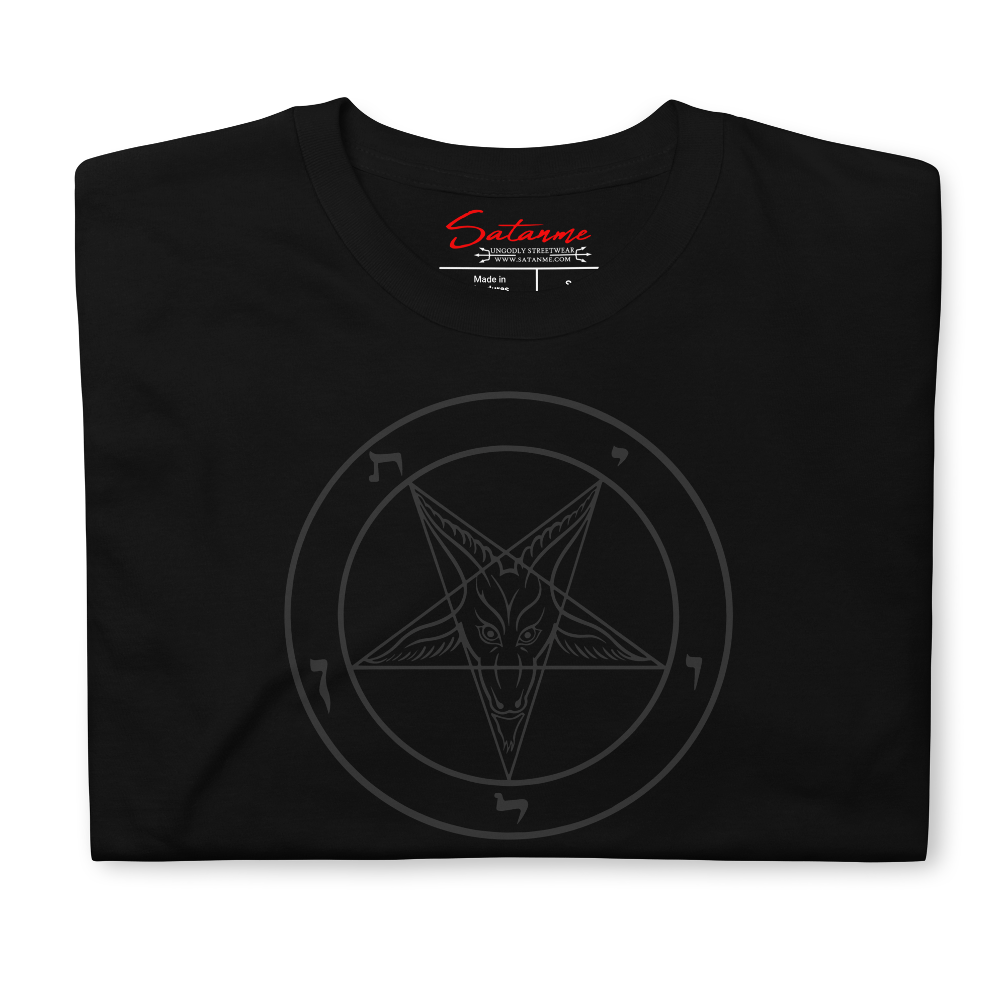 Black as Pitch Baphomet Shirt - Satanme
