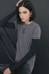 BLACK FLAME Mineral - Wash Shirt - Satanme