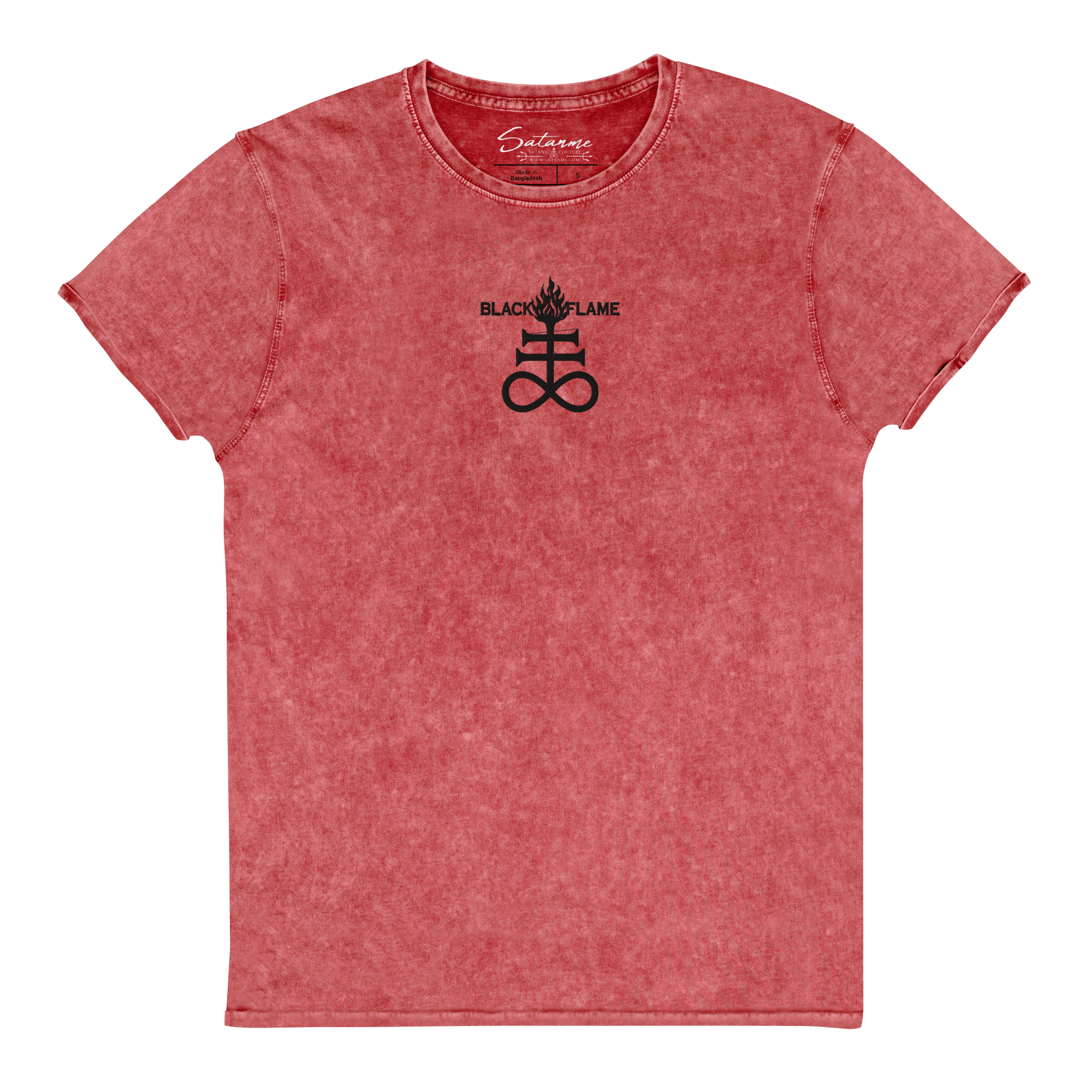 BLACK FLAME Mineral - Wash Shirt - Satanme