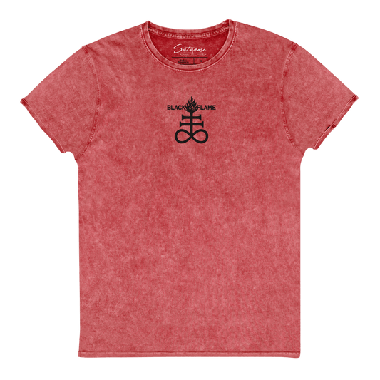 BLACK FLAME Mineral - Wash Shirt - Satanme