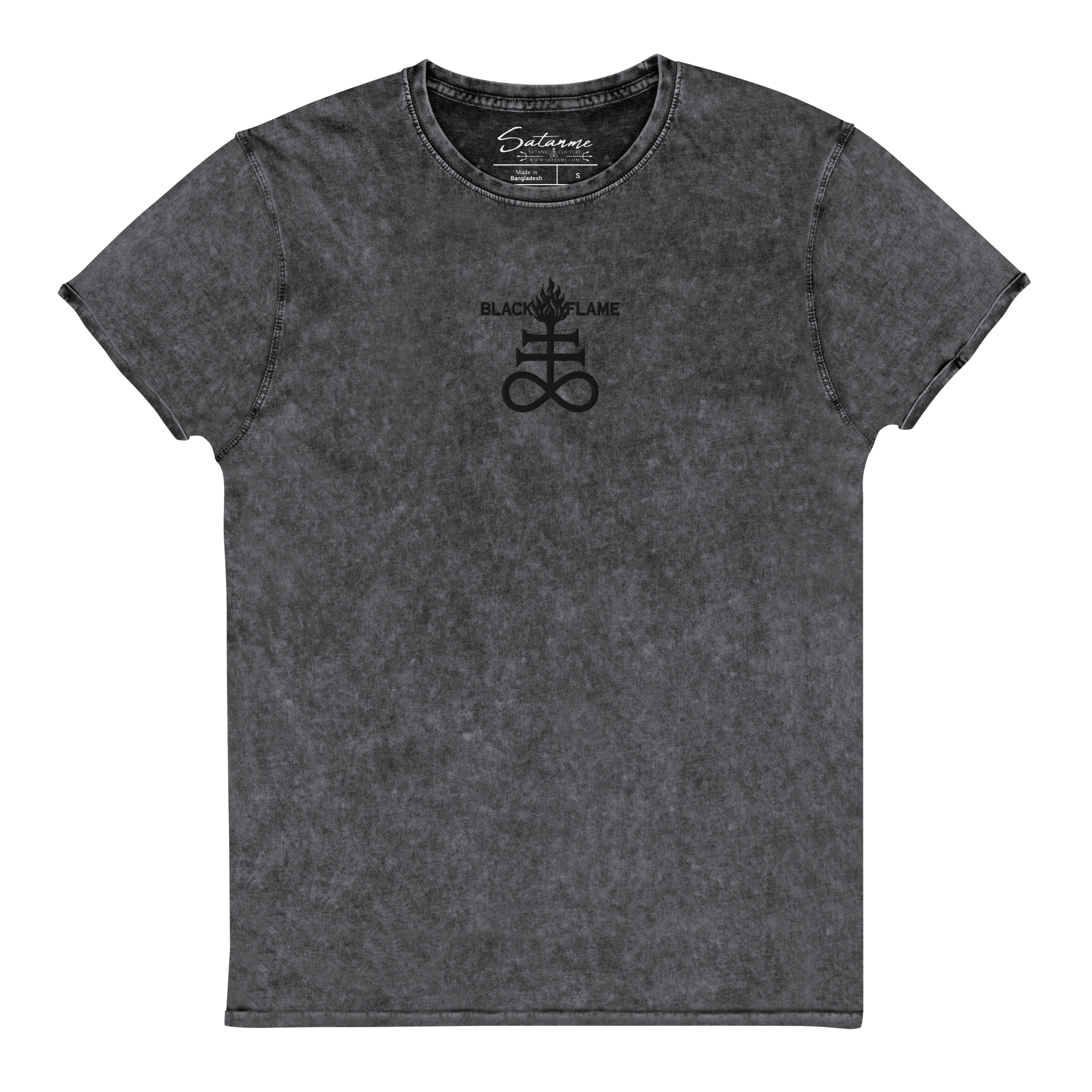 BLACK FLAME Mineral - Wash Shirt - Satanme