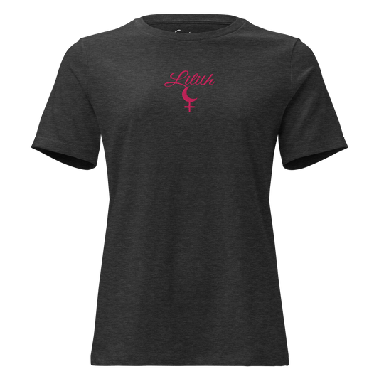 Dark Moon Lilith Embroidered Women's Shirt - Satanme