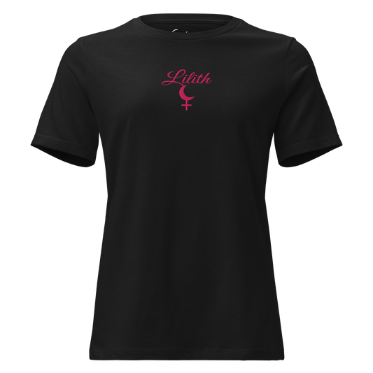 Dark Moon Lilith Embroidered Women's Shirt - Satanme