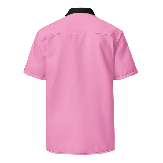 Forbidden Pink Baphomet Camp Shirt - Satanme