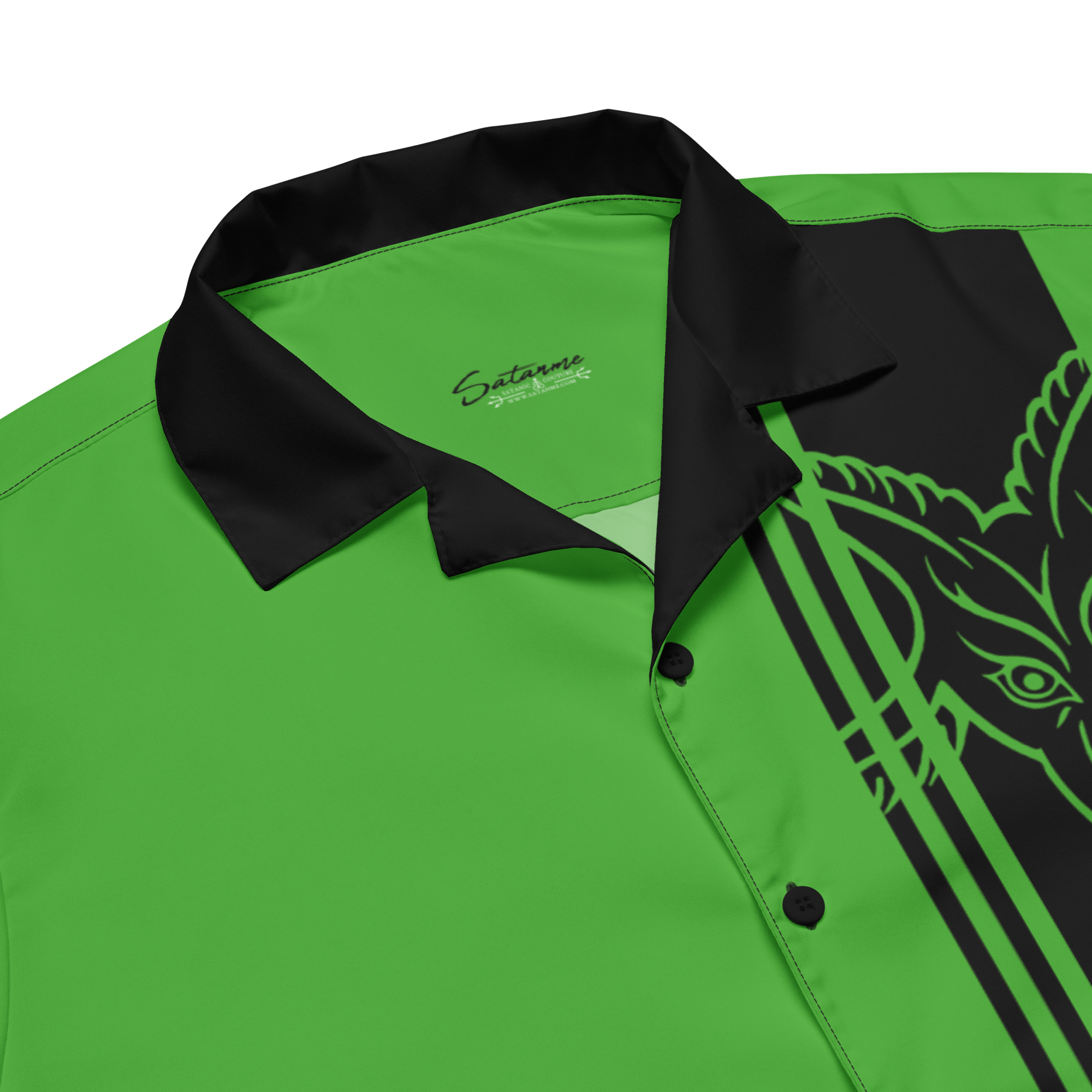 Green Envy Baphomet Camp Shirt - Satanme