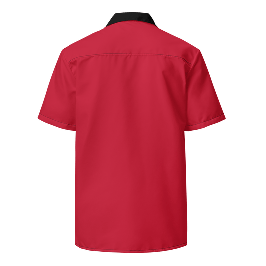 HellFire Red Baphomet Camp Shirt - Satanme