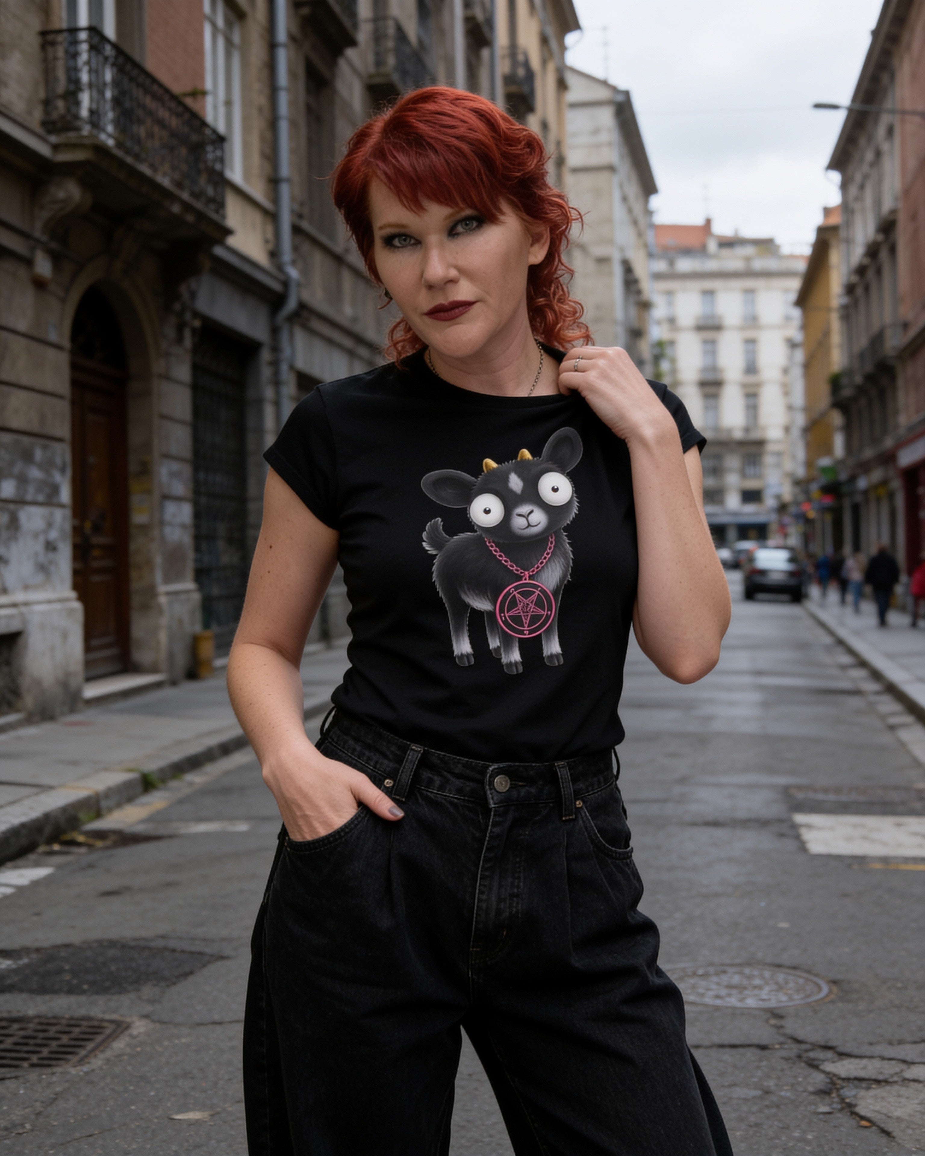 Lil' Baphy Women’s High-Waisted Shirt - Satanme