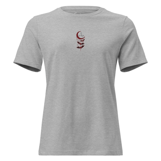 Lilith’s Embrace Embroidered Women's Fitted Shirt - Satanme