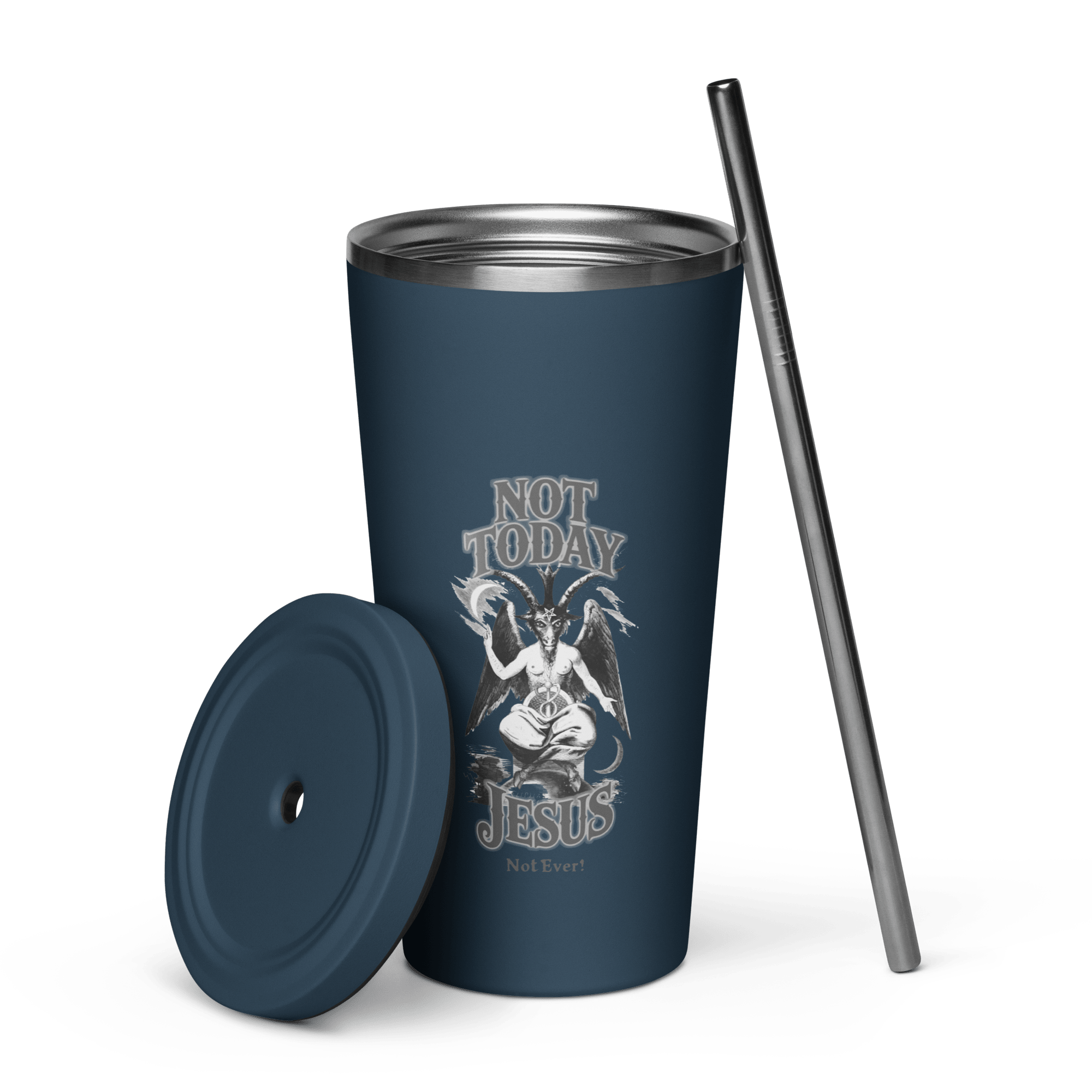 Not Today Jesus Insulated Tumbler - Satanme