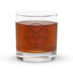 Sigil of Baphomet Rocks Glass - Satanme