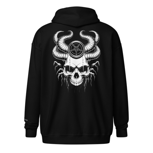 The Infernal Crown Zip Hoodie - Satanme