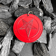 The Pyre Moon - Baphomet Cloisonné Medallion - Satanme
