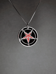 Evening HellFire - Baphomet Cloisonné Medallion