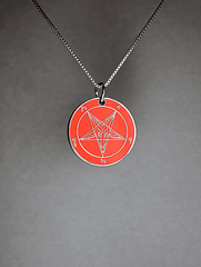 Satan's HellFire - Baphomet Cloisonné Medallion - Satanme