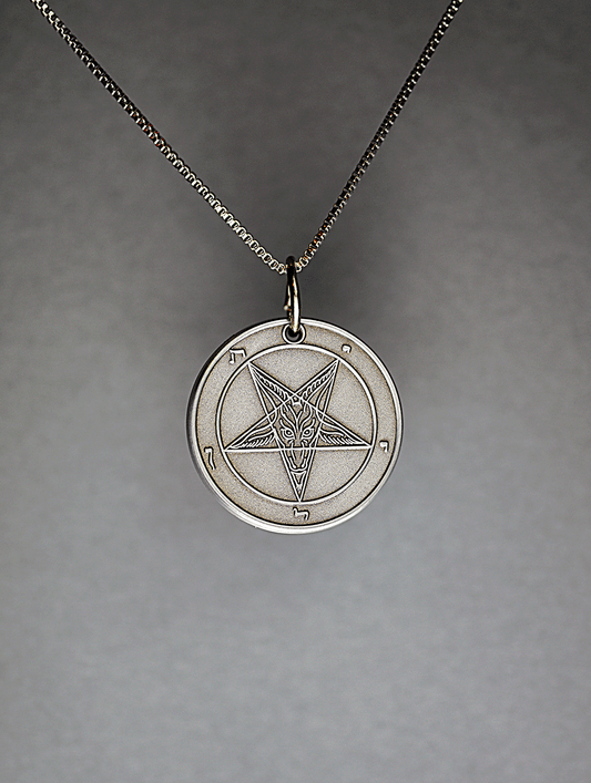Wolf Moon - Baphomet Cloisonné Medallion