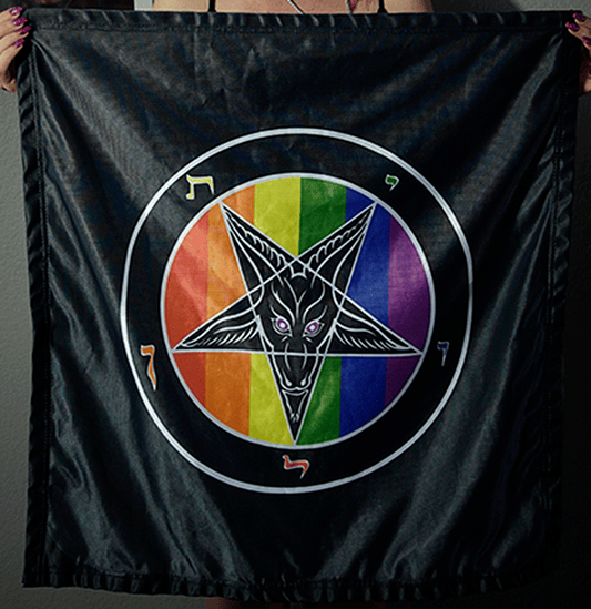 Satanme Styled Pride Baphomet Banner