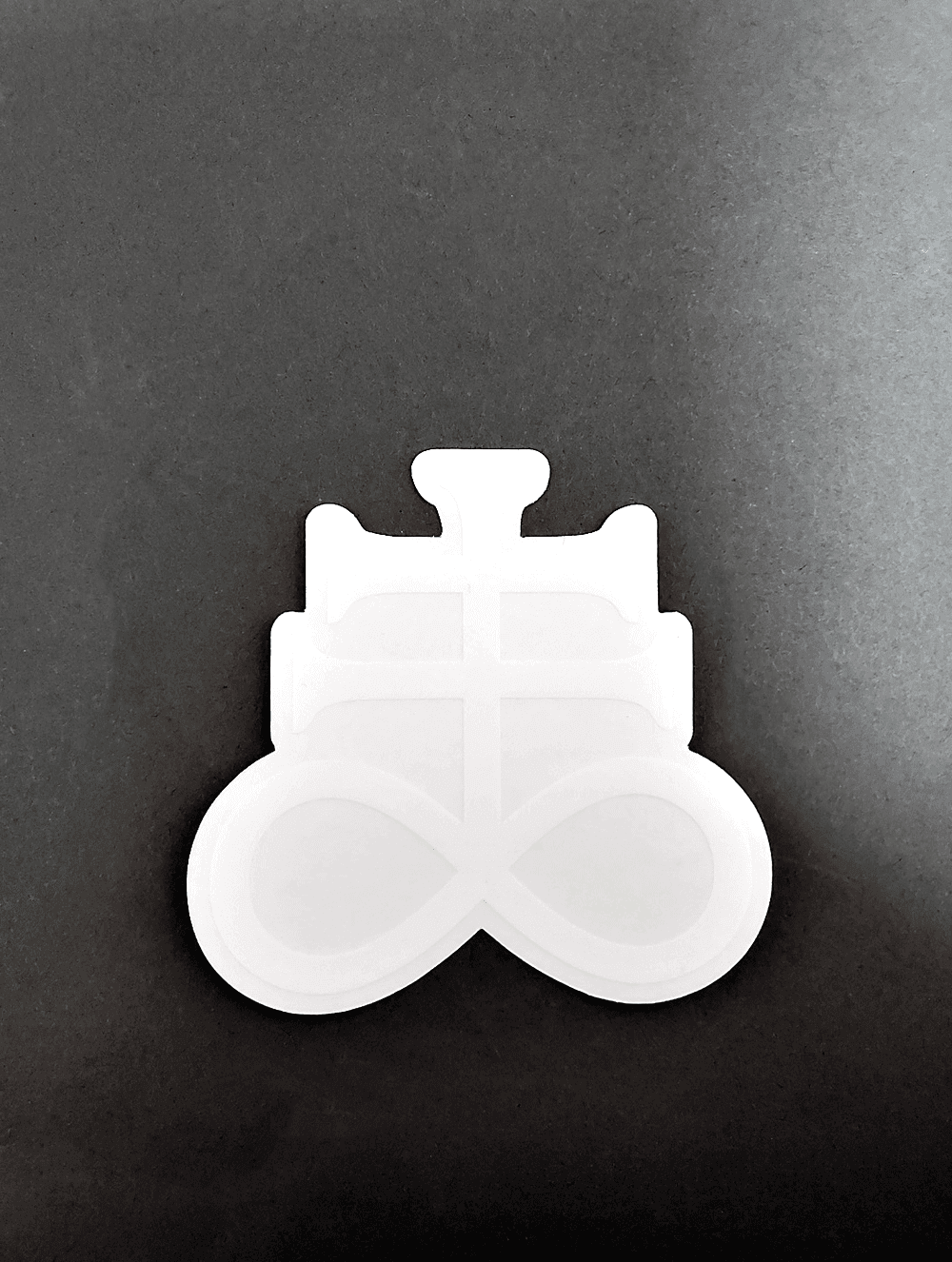 Die-Cut White Brimstone Sticker - Satanme