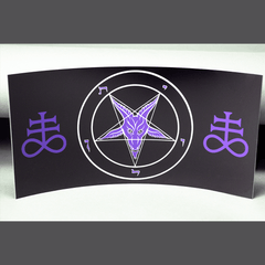 Curved HD Metal Baphomet Plaque - Satanme