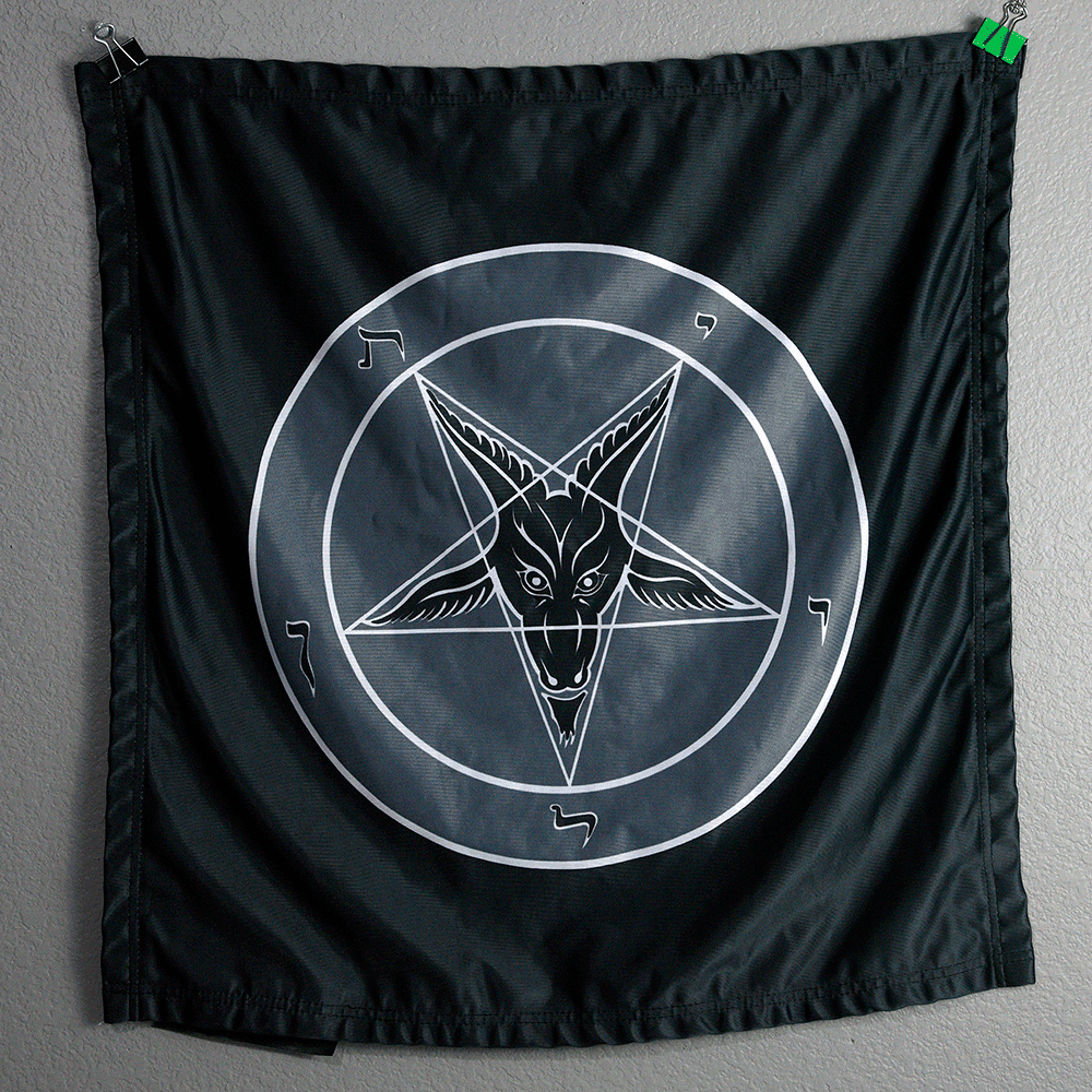 Gloomy Baphomet Banner - Satanme