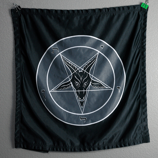 Gloomy Baphomet Banner - Satanme