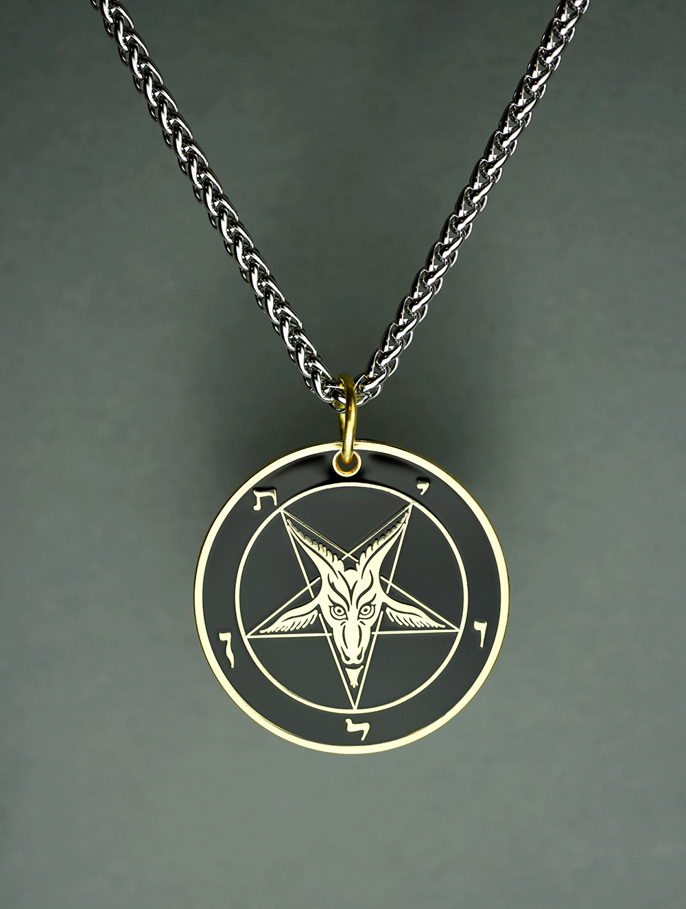 The Satanic Statement - Baphomet Cloisonné Medallion