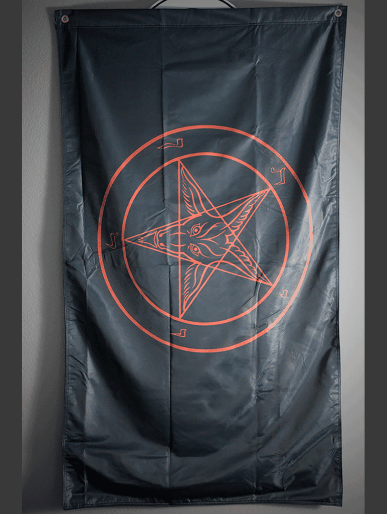 CRAZE Baphomet Satan Drapeau 90 x 150 cm 3 x 5 pieds Bannière Métal