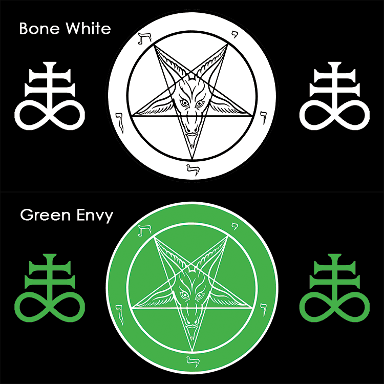 Curved HD Metal Baphomet Plaque - Satanme