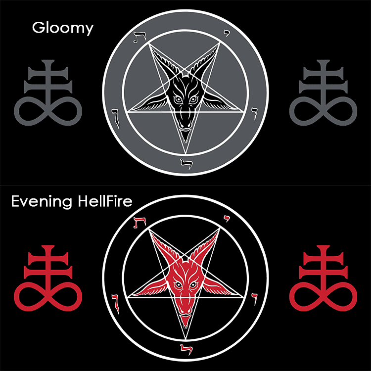 Curved HD Metal Baphomet Plaque - Satanme