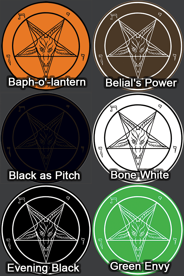 Round Baphomet HD Metal Ritual Plaque - Satanme