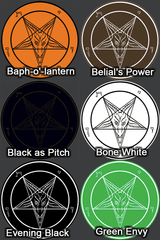 Round Baphomet HD Metal Ritual Plaque