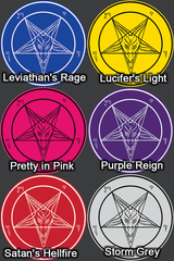 Round Baphomet HD Metal Ritual Plaque - Satanme