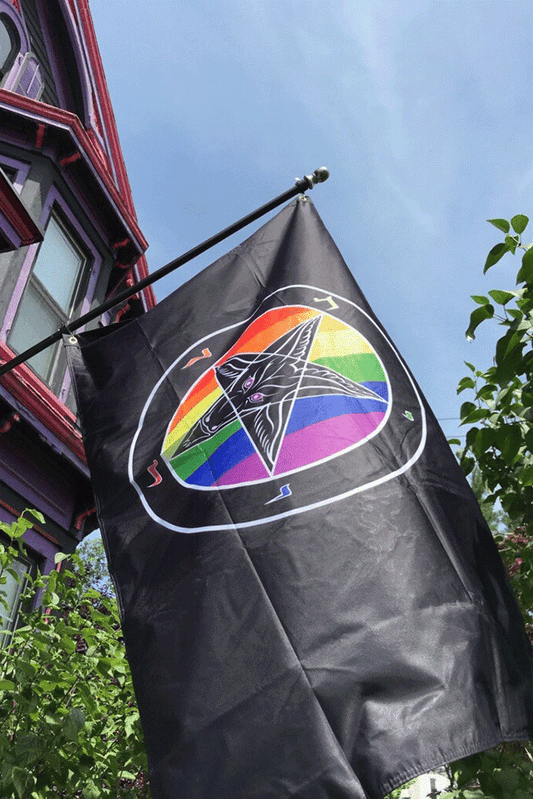 Satanme Styled Baphomet Pride Flag - Satanme