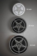 Round Baphomet HD Metal Ritual Plaque - Satanme